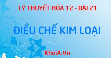 Cách điều chế kim loại bằng phương pháp nhiệt luyện, thủy luyện và điện phân - Hóa 12 bài 21